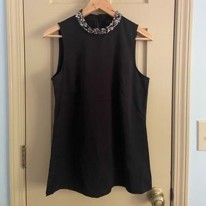 Ann Taylor Embellished Collar Sleeveless Blouse